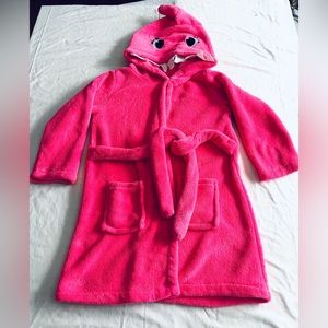 Girls fleece robe / monster hood/ large